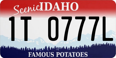 ID license plate 1T0777L