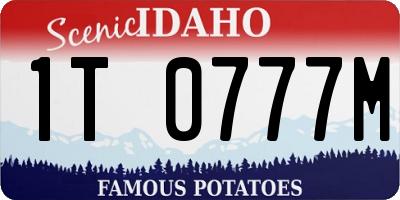 ID license plate 1T0777M