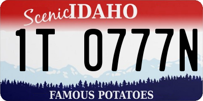 ID license plate 1T0777N