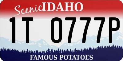 ID license plate 1T0777P