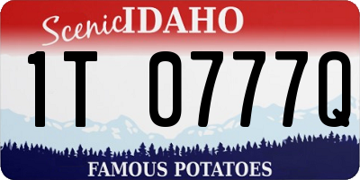 ID license plate 1T0777Q