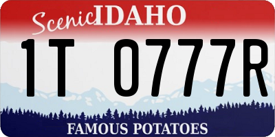 ID license plate 1T0777R
