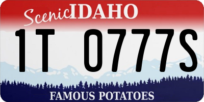 ID license plate 1T0777S
