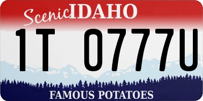 ID license plate 1T0777U