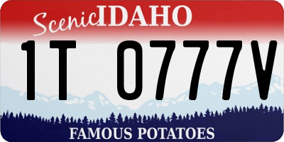 ID license plate 1T0777V