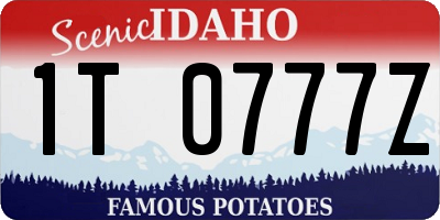 ID license plate 1T0777Z
