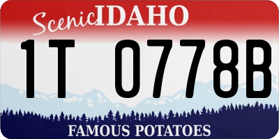 ID license plate 1T0778B