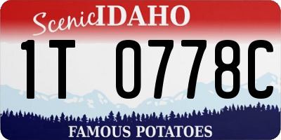 ID license plate 1T0778C