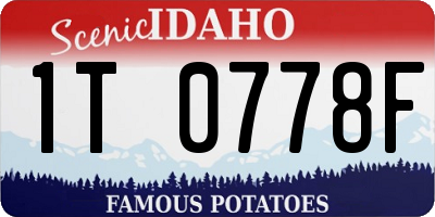 ID license plate 1T0778F