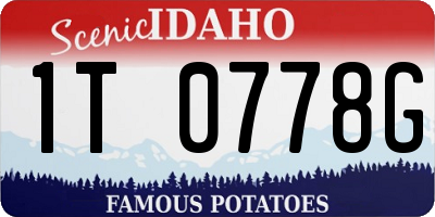 ID license plate 1T0778G