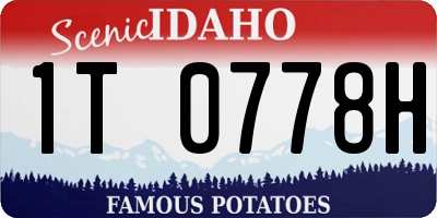 ID license plate 1T0778H