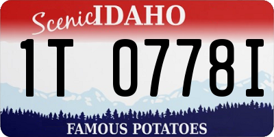 ID license plate 1T0778I