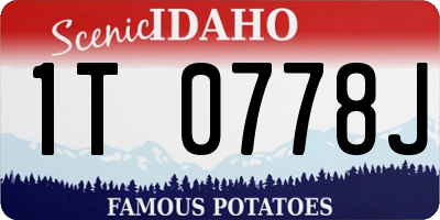 ID license plate 1T0778J