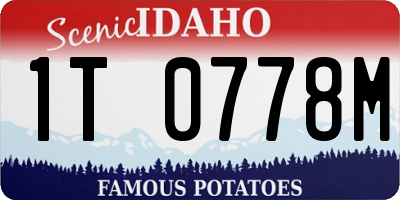 ID license plate 1T0778M