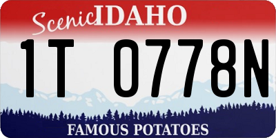 ID license plate 1T0778N