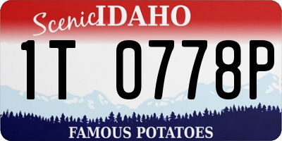 ID license plate 1T0778P