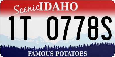 ID license plate 1T0778S