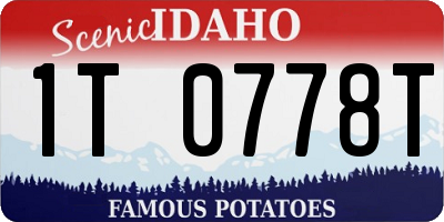 ID license plate 1T0778T