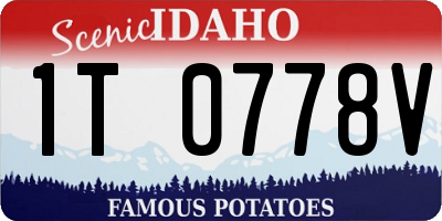 ID license plate 1T0778V