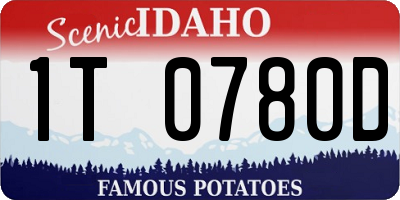 ID license plate 1T0780D