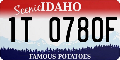 ID license plate 1T0780F