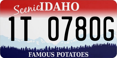 ID license plate 1T0780G