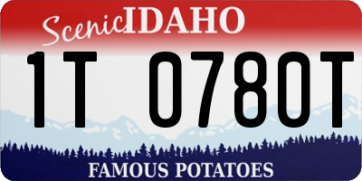 ID license plate 1T0780T