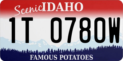 ID license plate 1T0780W