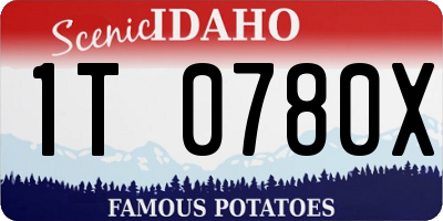 ID license plate 1T0780X