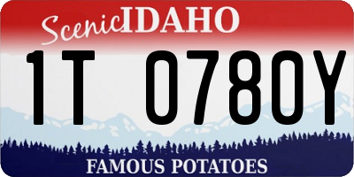 ID license plate 1T0780Y