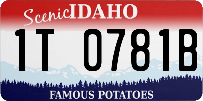 ID license plate 1T0781B