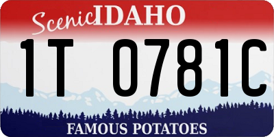 ID license plate 1T0781C