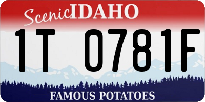 ID license plate 1T0781F