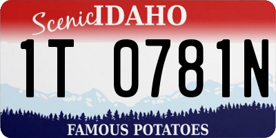 ID license plate 1T0781N