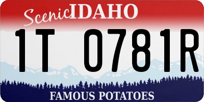 ID license plate 1T0781R