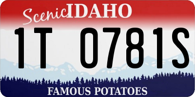 ID license plate 1T0781S