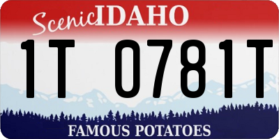 ID license plate 1T0781T