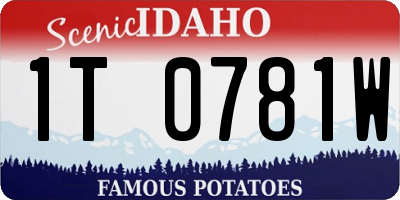 ID license plate 1T0781W