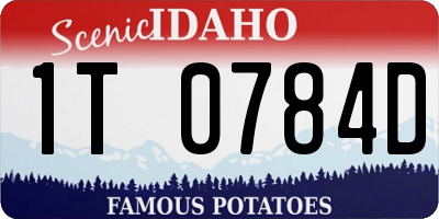 ID license plate 1T0784D