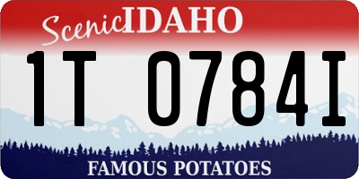 ID license plate 1T0784I