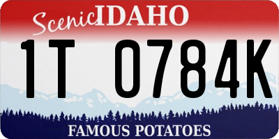 ID license plate 1T0784K