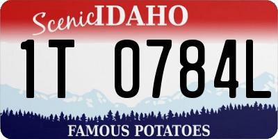 ID license plate 1T0784L