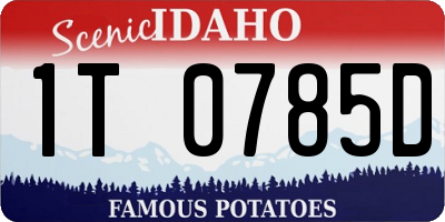 ID license plate 1T0785D