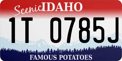 ID license plate 1T0785J