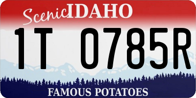 ID license plate 1T0785R