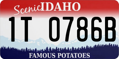 ID license plate 1T0786B