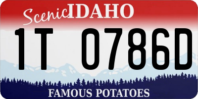 ID license plate 1T0786D