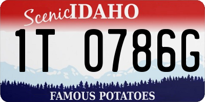 ID license plate 1T0786G
