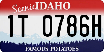 ID license plate 1T0786H