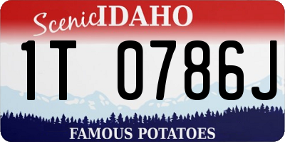 ID license plate 1T0786J